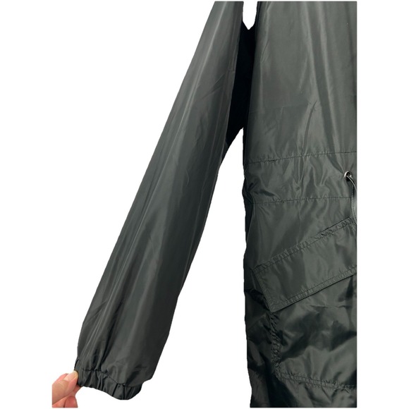 ELESOL Black Longline Windbreaker Jacket XL Gorpcore Minimalist Utility Parka - Picture 4 of 12